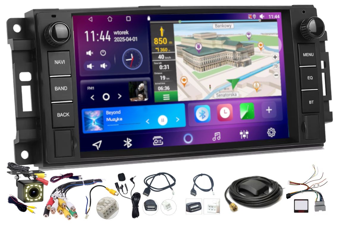 Rádio Gps Android Jeep Comander 2008-2011 Carplay 6GB 128GB Wifi Usb