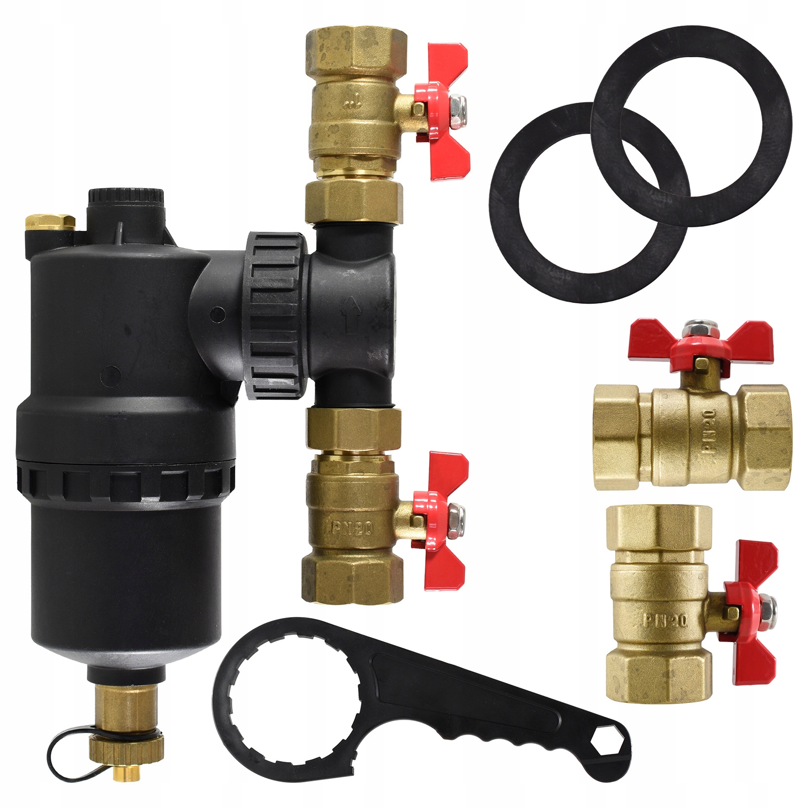 Magnetický filtr Separátor nečistot DN25 1 Cal Silný Magnet