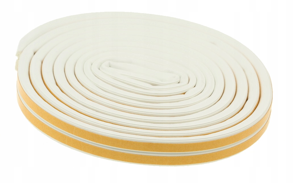 USZCZELKA GUMOWA SAMOPRZYLEPNA TYP D BIAŁA 6 m