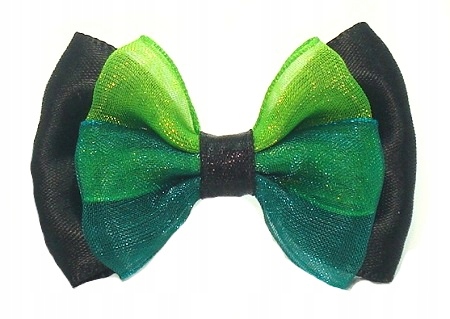 

Satynowo-tiulowe Kokardki Spinka Krokodylek