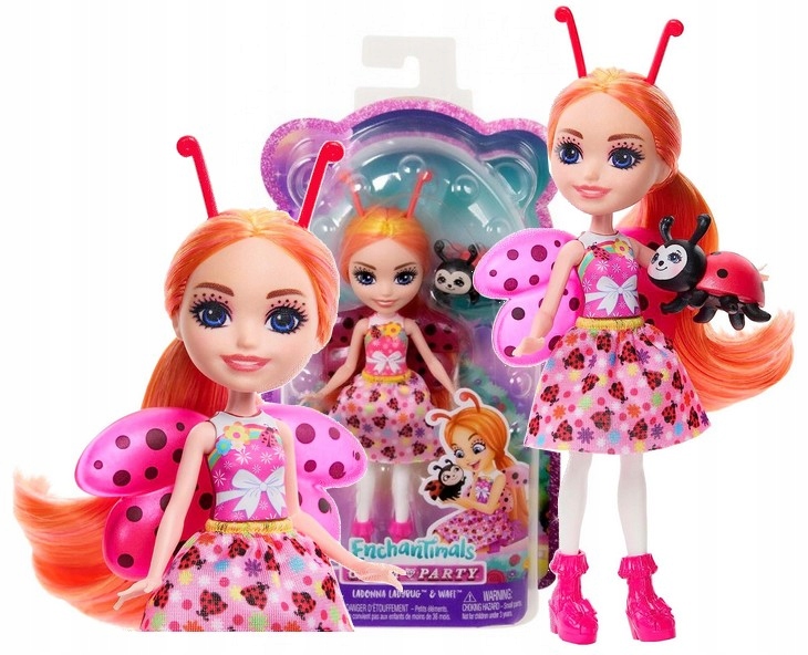 ENCHANTIMALS LALKA LADYBUG BIEDRONKA +zwierzatko