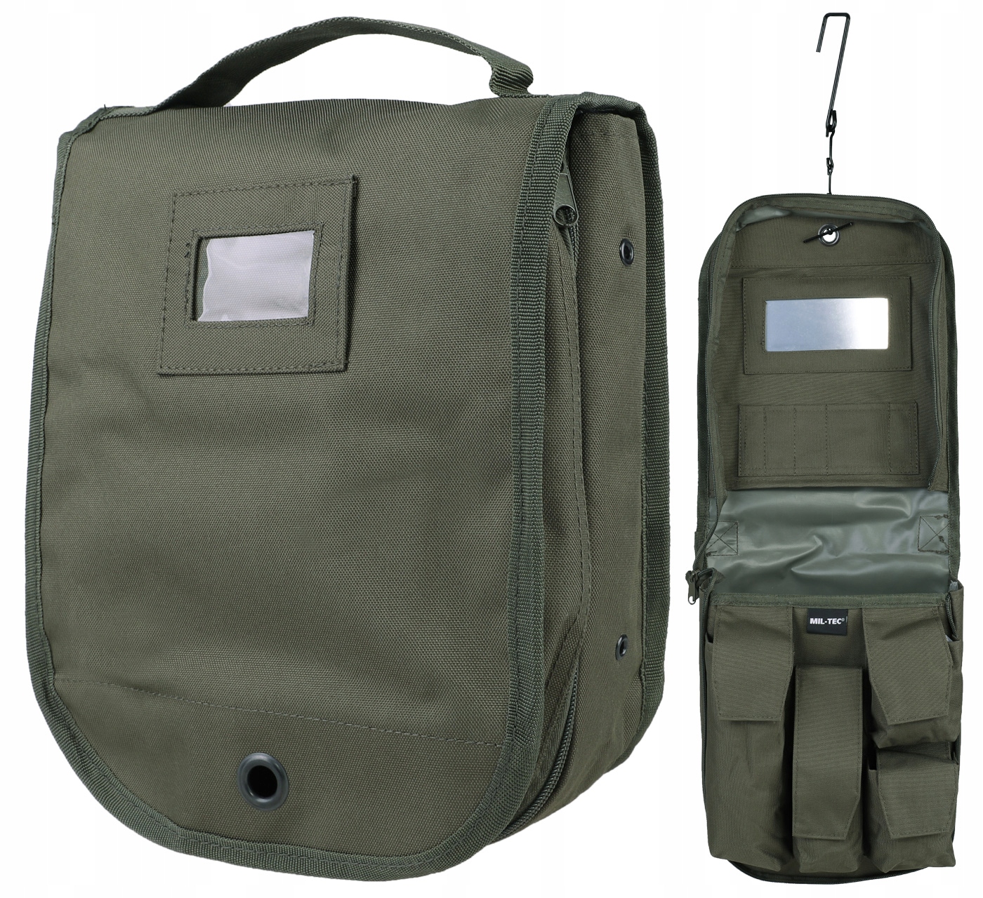 Kosmetyczka Turystyczna z Lusterkiem Wojskowa Mil-Tec Toilet Bag Duża Olive