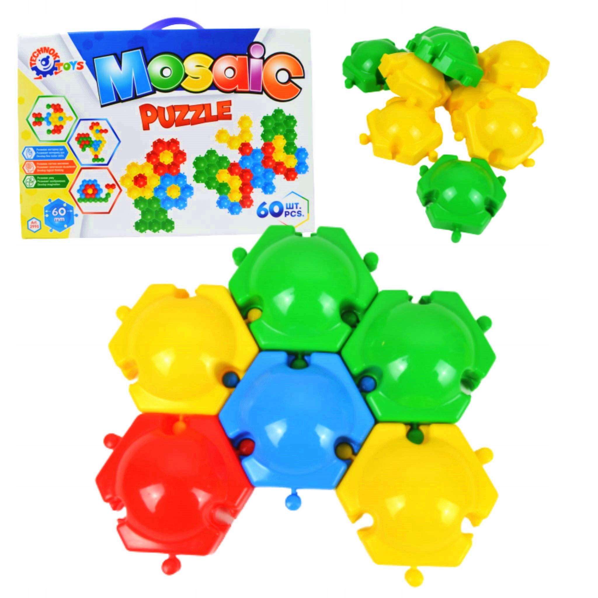 

Edukacyjna Mozaika Układanka Duże Elementy Puzzle