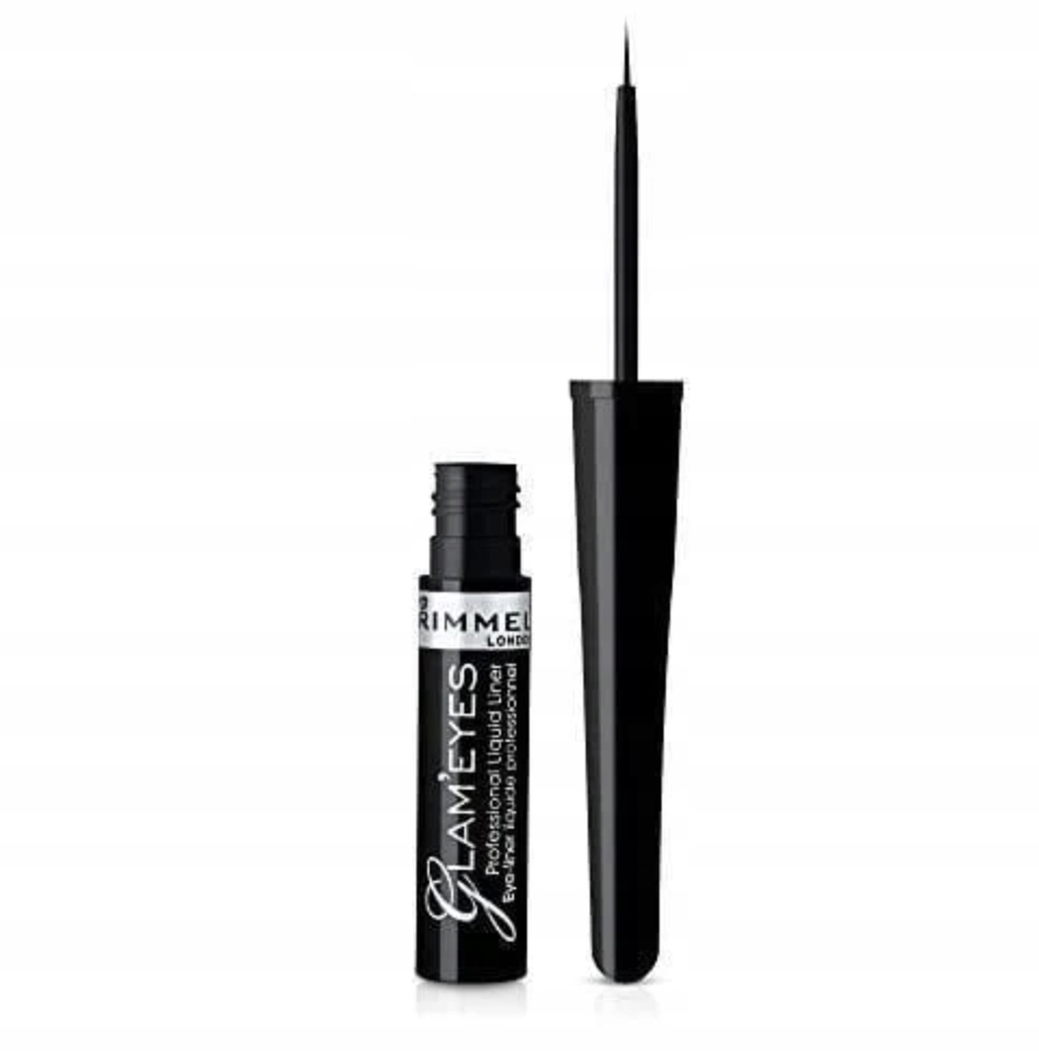Eyeliner z pędzelkiem Glam'Eyes Rimmel 001 Black Glamour 3,5ml