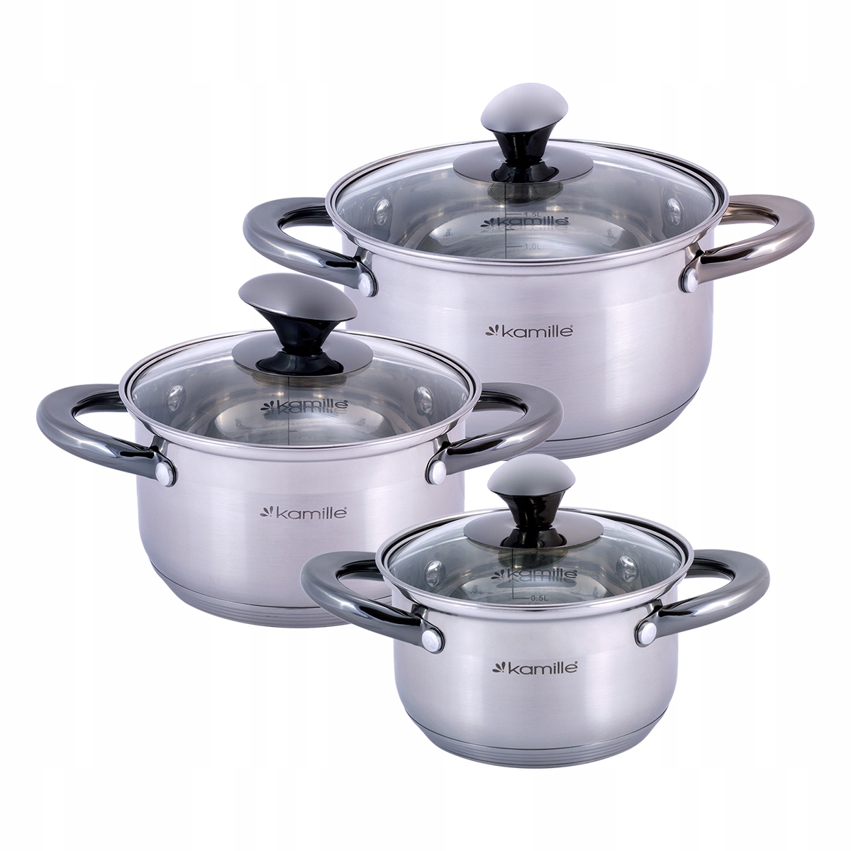 Ocelové Hrnce Sada 6 Ks Indukce