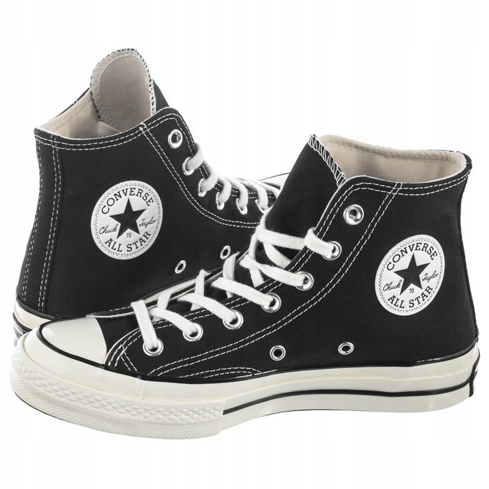 Boty Tenisky nad kotník Converse Chuck 70 Hi Black/Egret 162050C Černé
