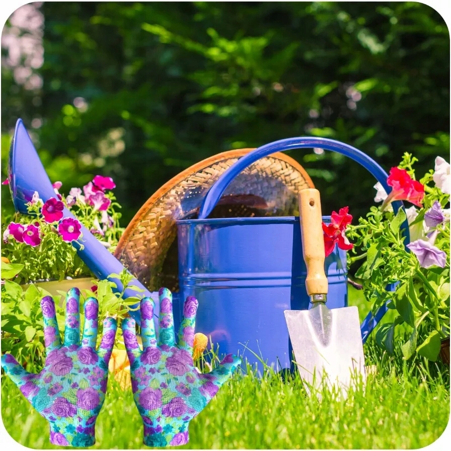 MOCNE RĘKAWICZKI ROBOCZE RĘKAWICE OGRODOWE DAMSKIE MĘSKIE OCHRONNE Roz M Stan opakowania oryginalne