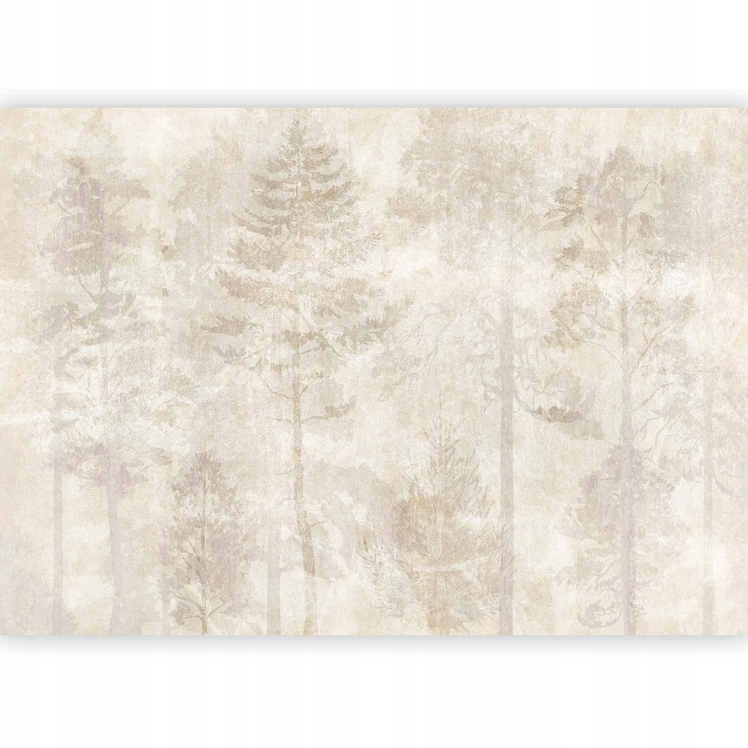 Fototapeta Premium Drzewa Natura Las Akwarele Beton Boho 3D Tapeta 500x350