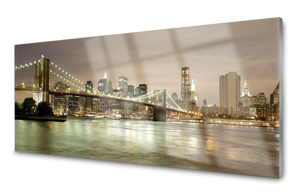 

Panel szklany do kuchni Dekor Miasto Most 125x50