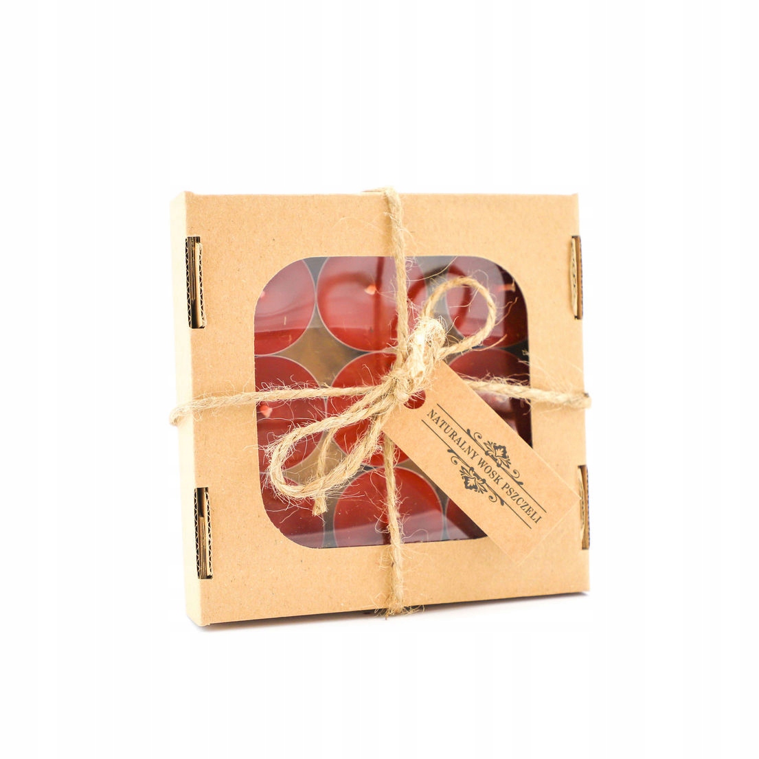 

Świece z wosku pszczelego tealight czerwone 9szt