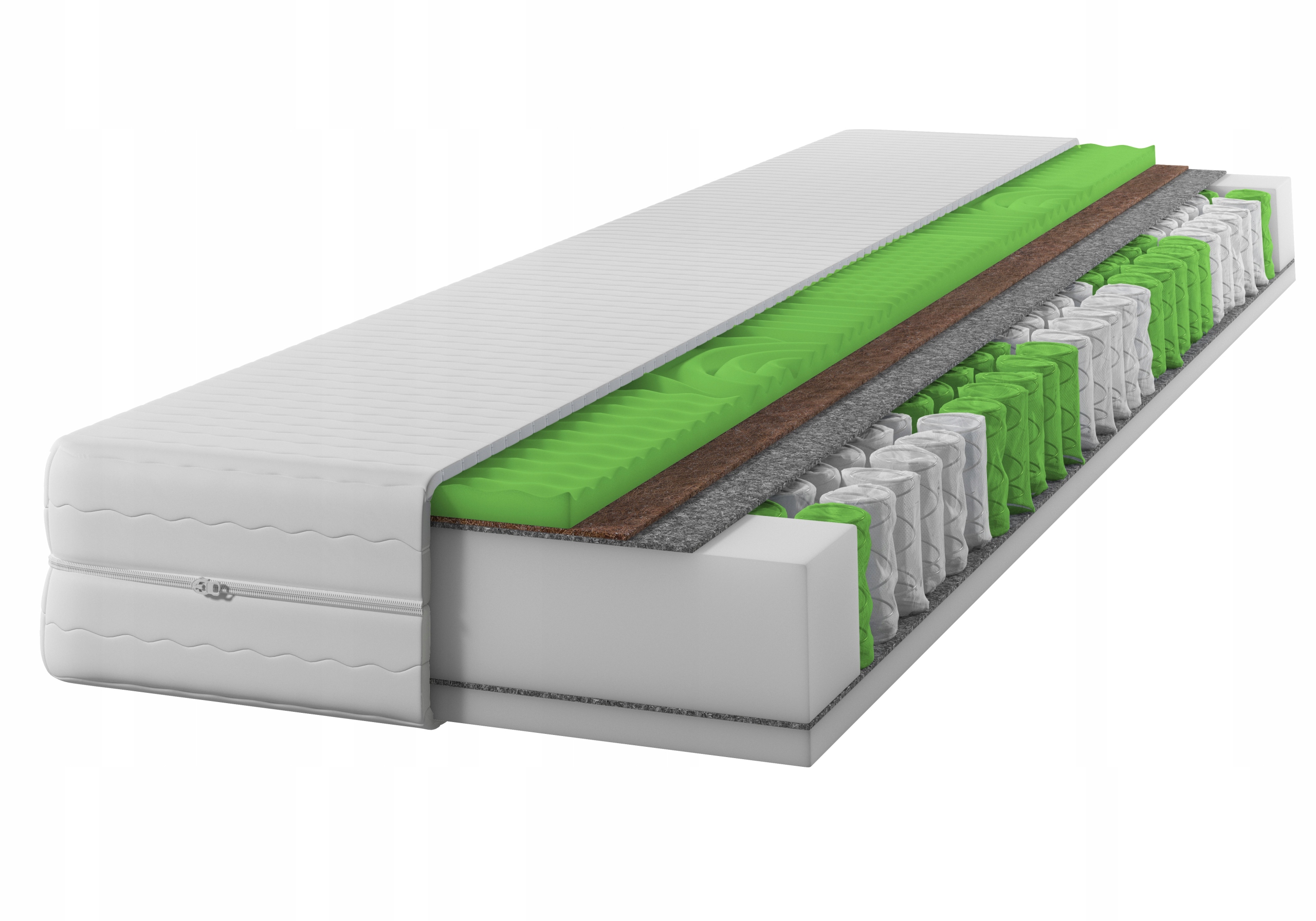 Matrace 160x200 taštičková pružinová 20 cm 7 zón Kokos pěna do matrace