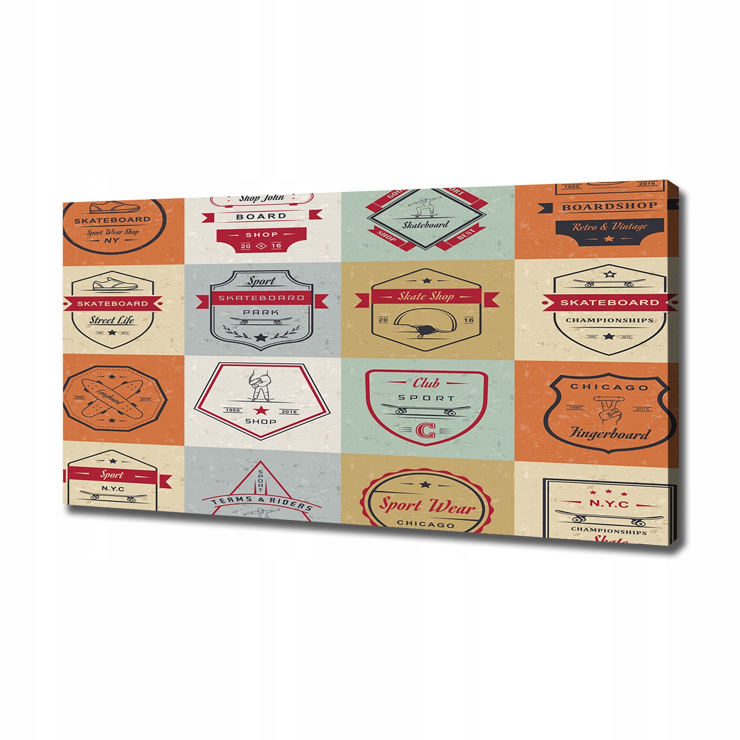 

Foto obraz na płótnie Deskorolka znaki 120x60 cm