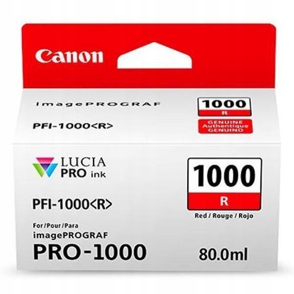 Tlač Canon PFI-1000R červená (purpurová) 0554C001