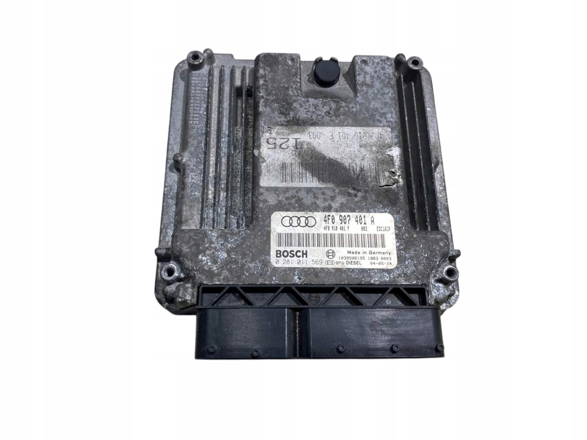 control unit of the engine AUDI A6 C6 3.0 TDI 4F0907401A 0281011569