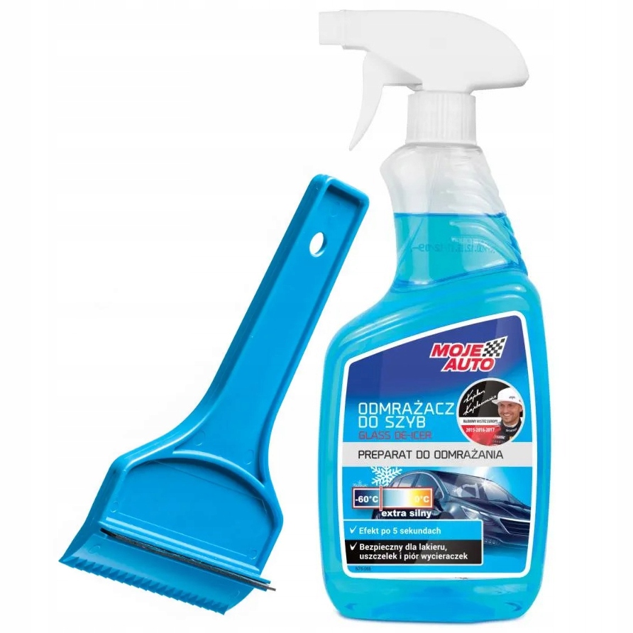 MOJE AUTO ODMRAŻACZ DO SZYB ATOMIZER + SKROBACZKA