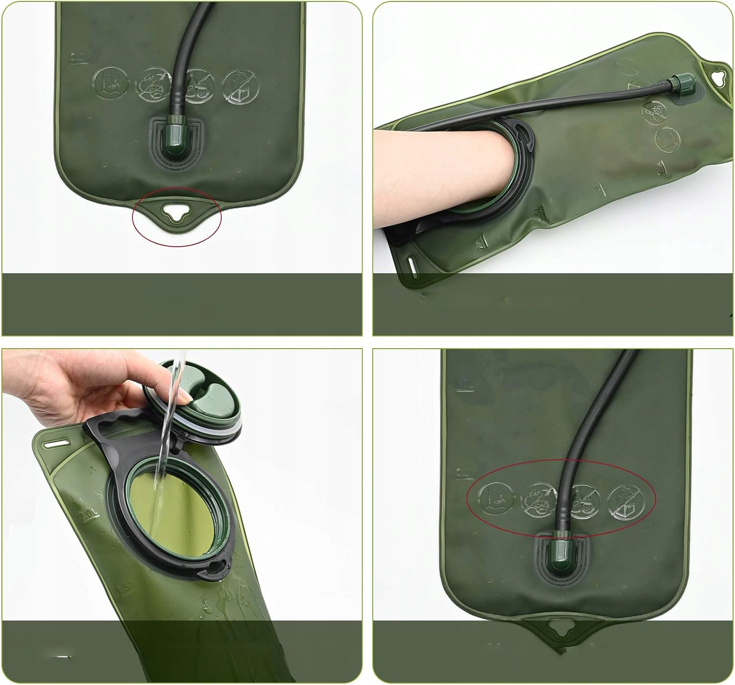 Bukłak WKŁAD HYDRACYJNY zielony do plecaka 2000ML Pojemność brak informacji