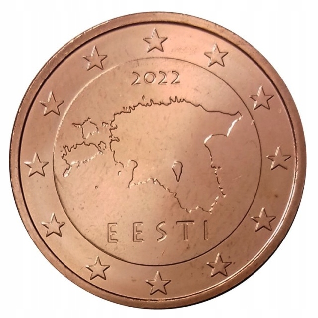 ESTONIA 5 euro centów 2022 UNC OBIEGOWE