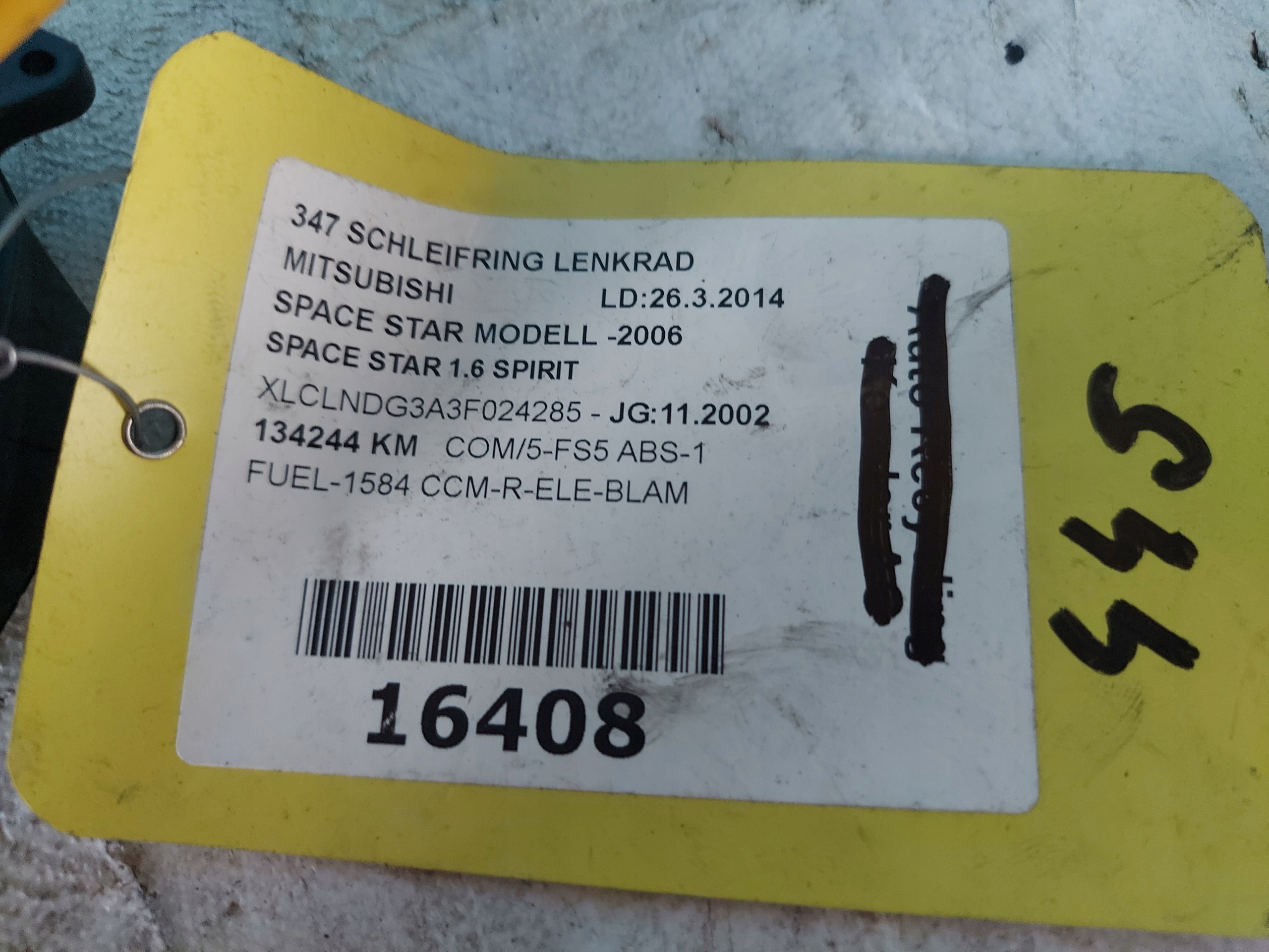 anneau airbag SPACE STAR 2002 R