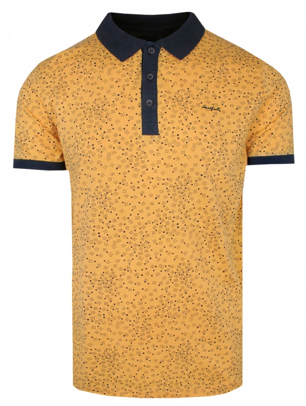 Žlutá Polokošile s jemným vzorem XL