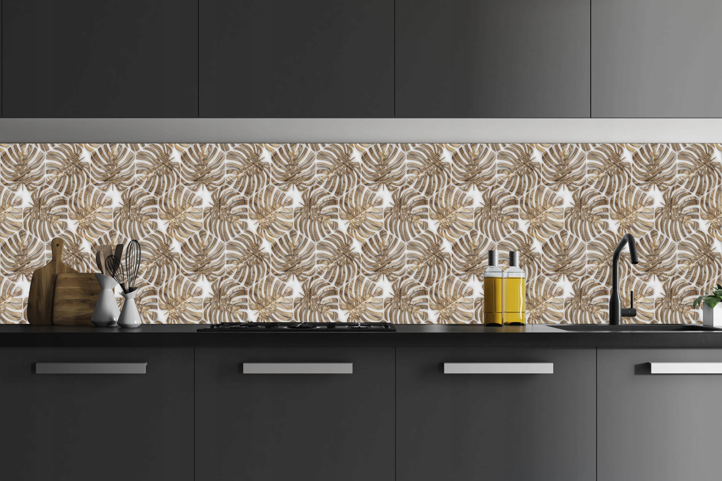 Kafelki PCV samoprzylepne 25cm Liść Monstera Heksy Producent inny