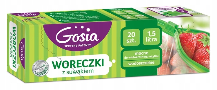 

Woreczki z suwakiem zamykaniem Gosia 1,5L 20szt