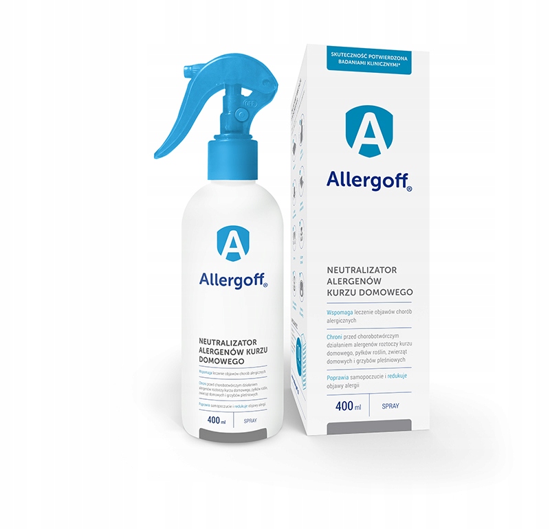 

Spray na roztocza, pyłki Allergoff 400ml Alergia