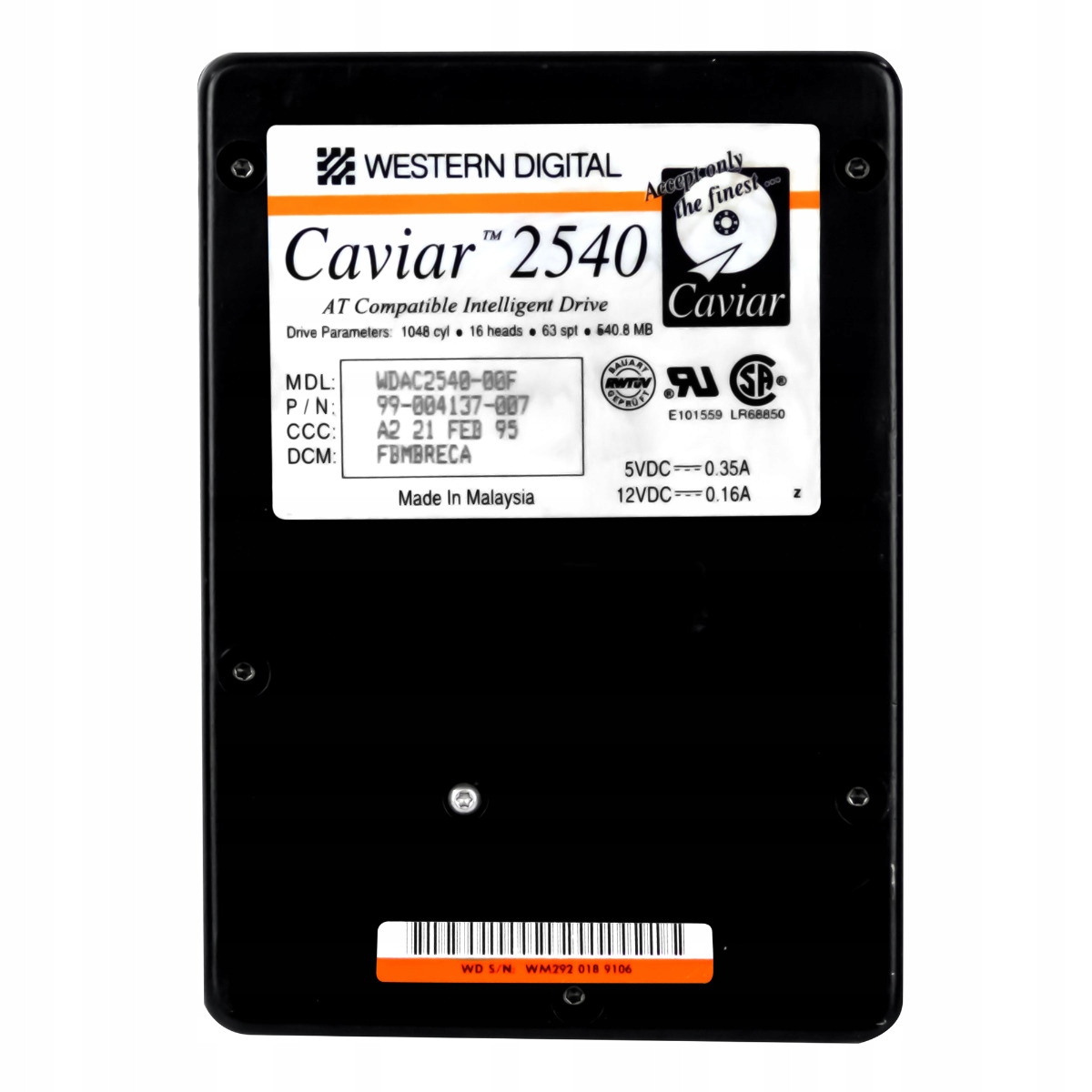 Wd Caviar 2540 540MB 4.5K Ata 3.5'' WDAC2540-00F