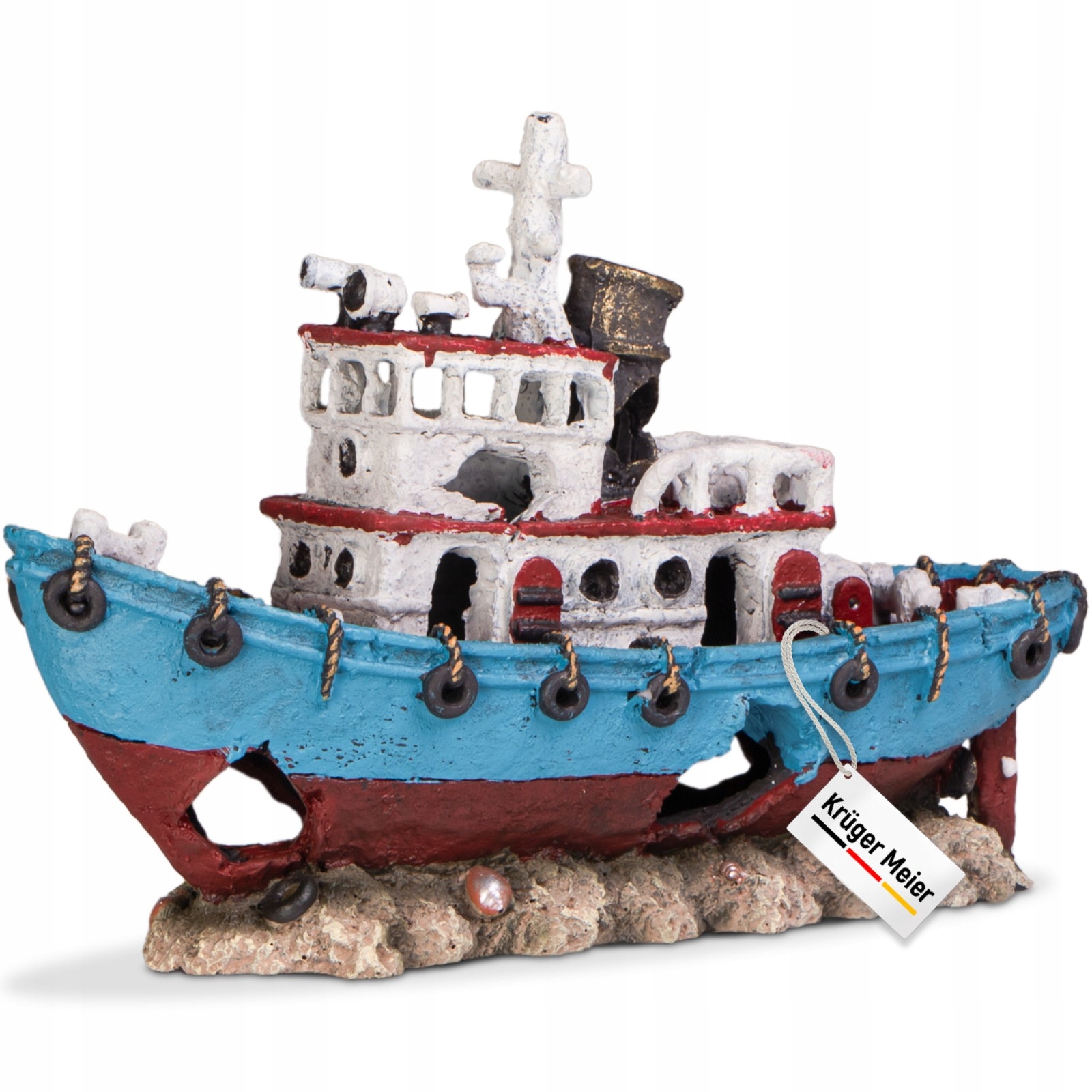 Levně Kruger Meier Shipwreck – Loď do akvária 28x9x18 cm