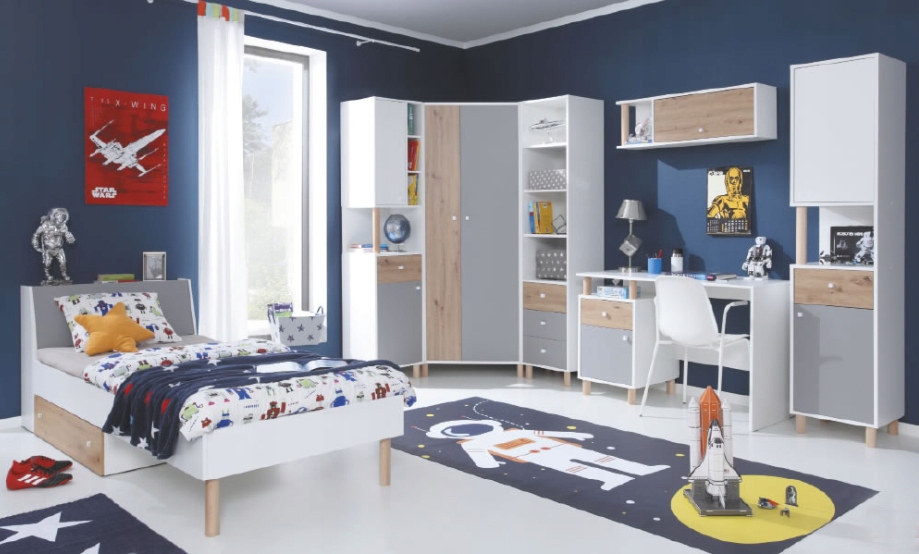 Biurko system ARO 9 biały artisan szary Kolekcja ARO