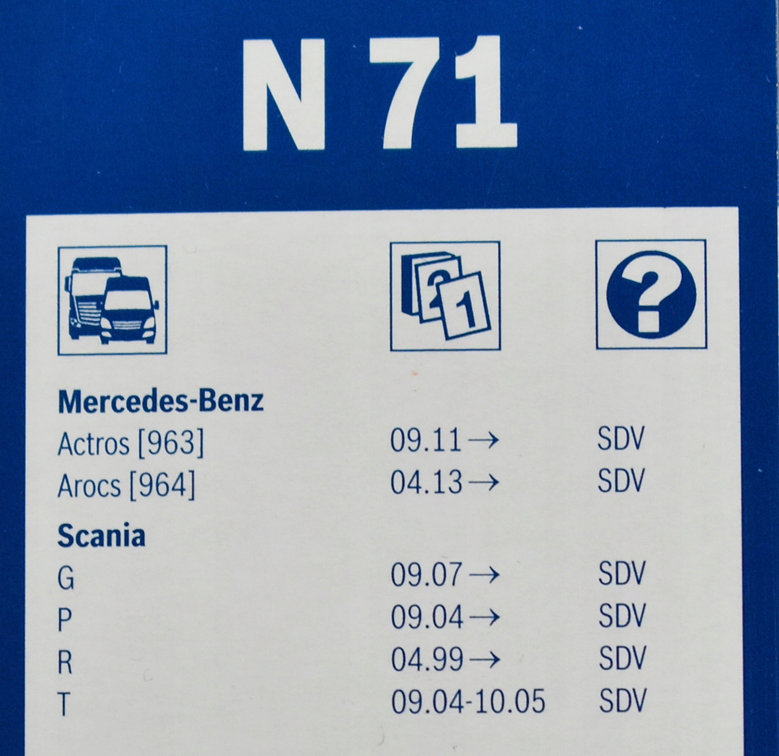 BOSCH WYCIERACZKI MERCEDES ACTROS MP4 DYSZA MYJACA Manufacturer Bosch