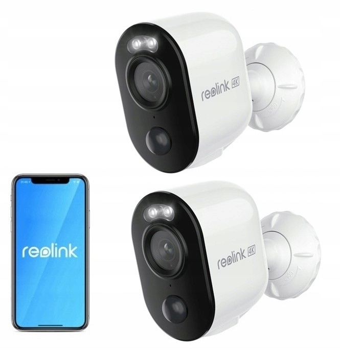 Sada 2x kamera Reolink Argus Series B350 8MP akumulátor 32GB Karta