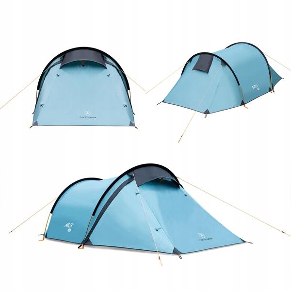 2-MÍSTNÝ Turistický Stan North Peak Modrý NC6003 Nils Camp
