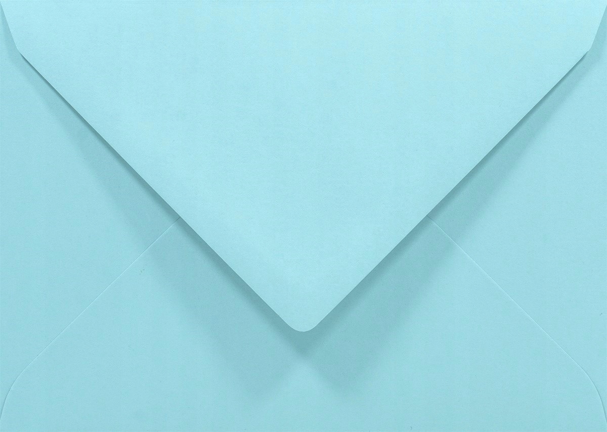 Koperty ozdobne gładkie C6 błękitne Rainbow R82 5szt.