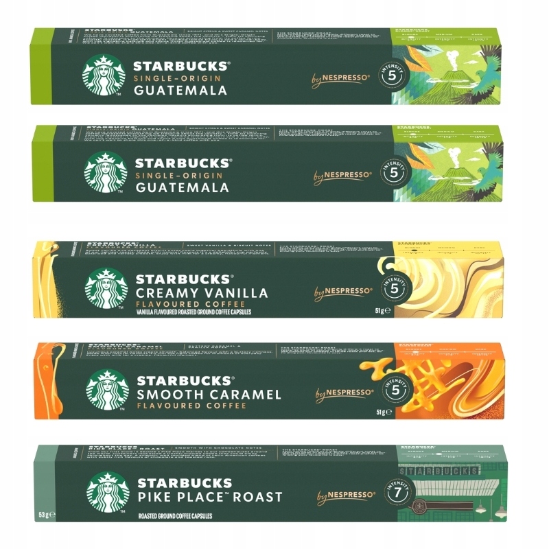 Kapsułki do Nespresso Starbucks Zestaw MIX 5x10 sztuk 50 kapsułek