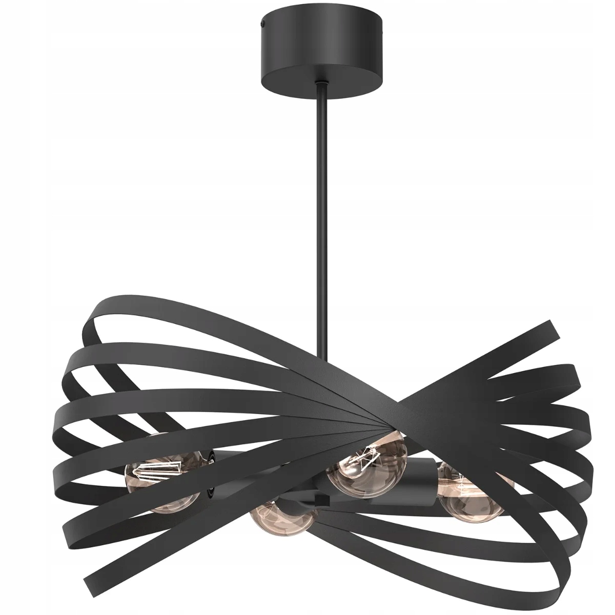 Závěsná lampa ozdobná černá matná do obývacího pokoje ložnice, moderní Luminex