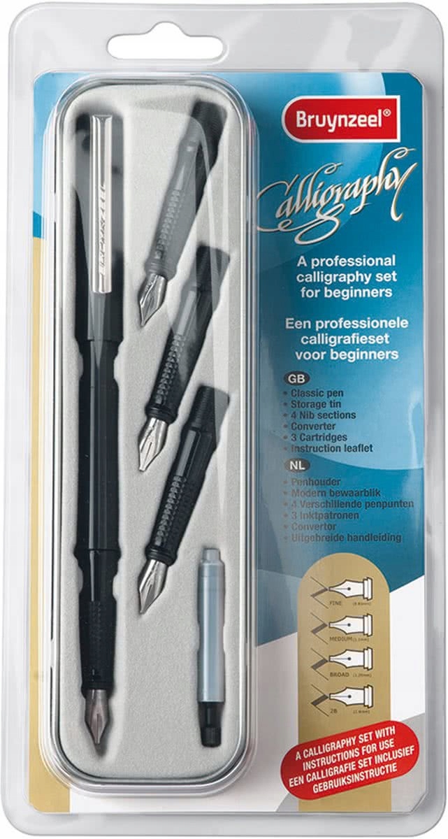 Kaligrafická sada Bruynzeel v kovovém pouzdro