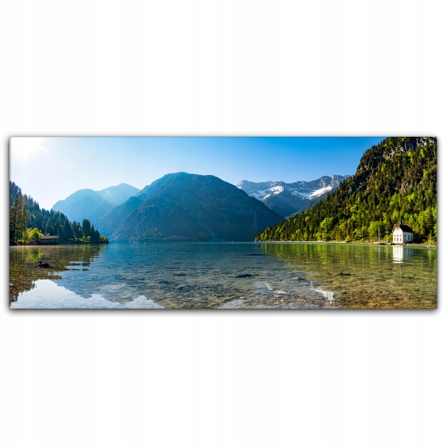 

Obraz na płótnie z foto 125x50 Alpy Jezioro Natura