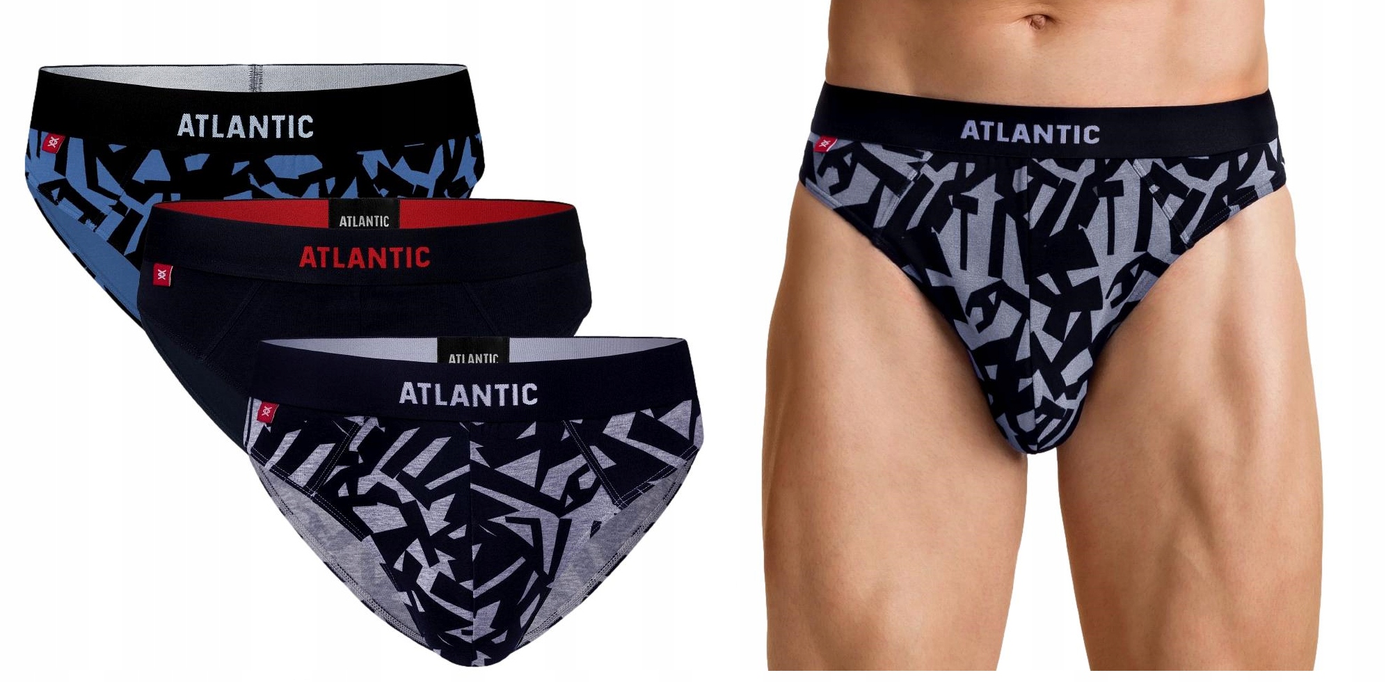 

3 Pak majtki slipy męskie Atlantic Bawełna roz.XL