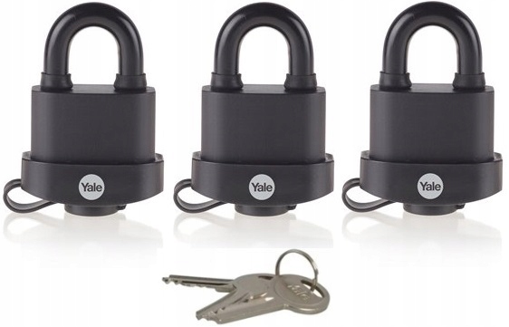 KŁÓDKA Yale High Protection 3 Kłódki 1 Klucz