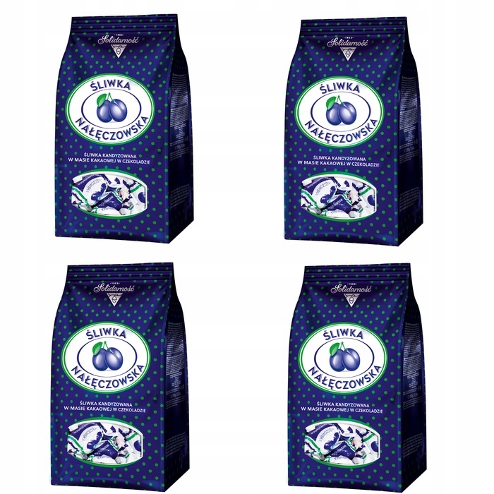 4x 350g Solidarność Śliwka nałęczowska cukierki