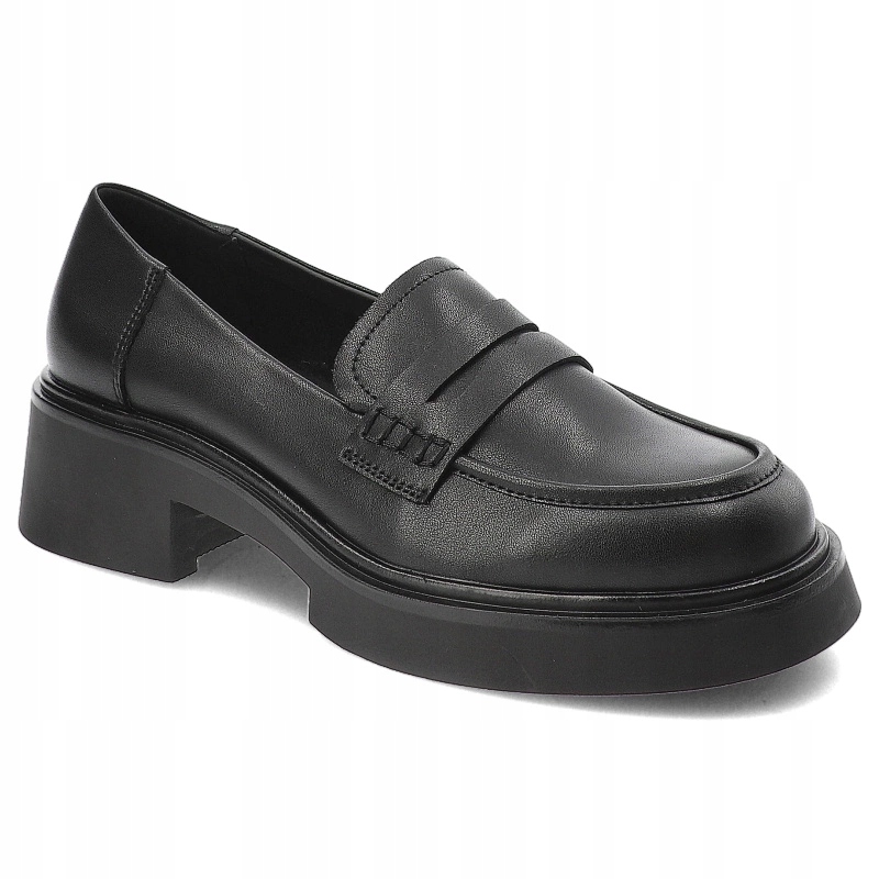 Černé mokasíny S.Barski Elegantní nazouvací dámská obuv