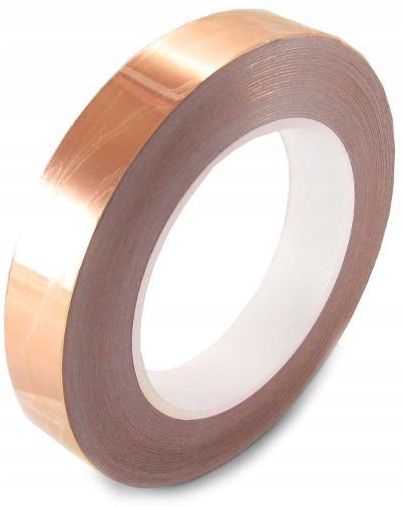 TAŚMA MIEDZIANA EMI Z KLEJEM 5mm ROLKA 30 METRÓW