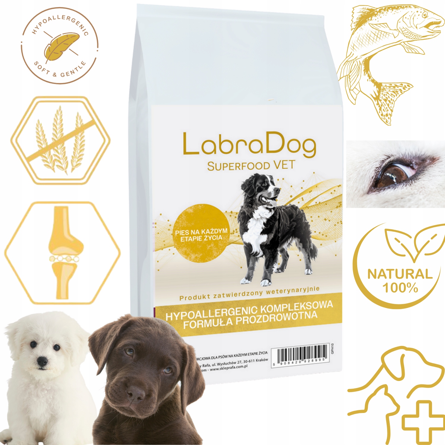 Levně LabraDog Hypoallergenic Puppy Zdravotní hydrolyzovaný losos 10 kg