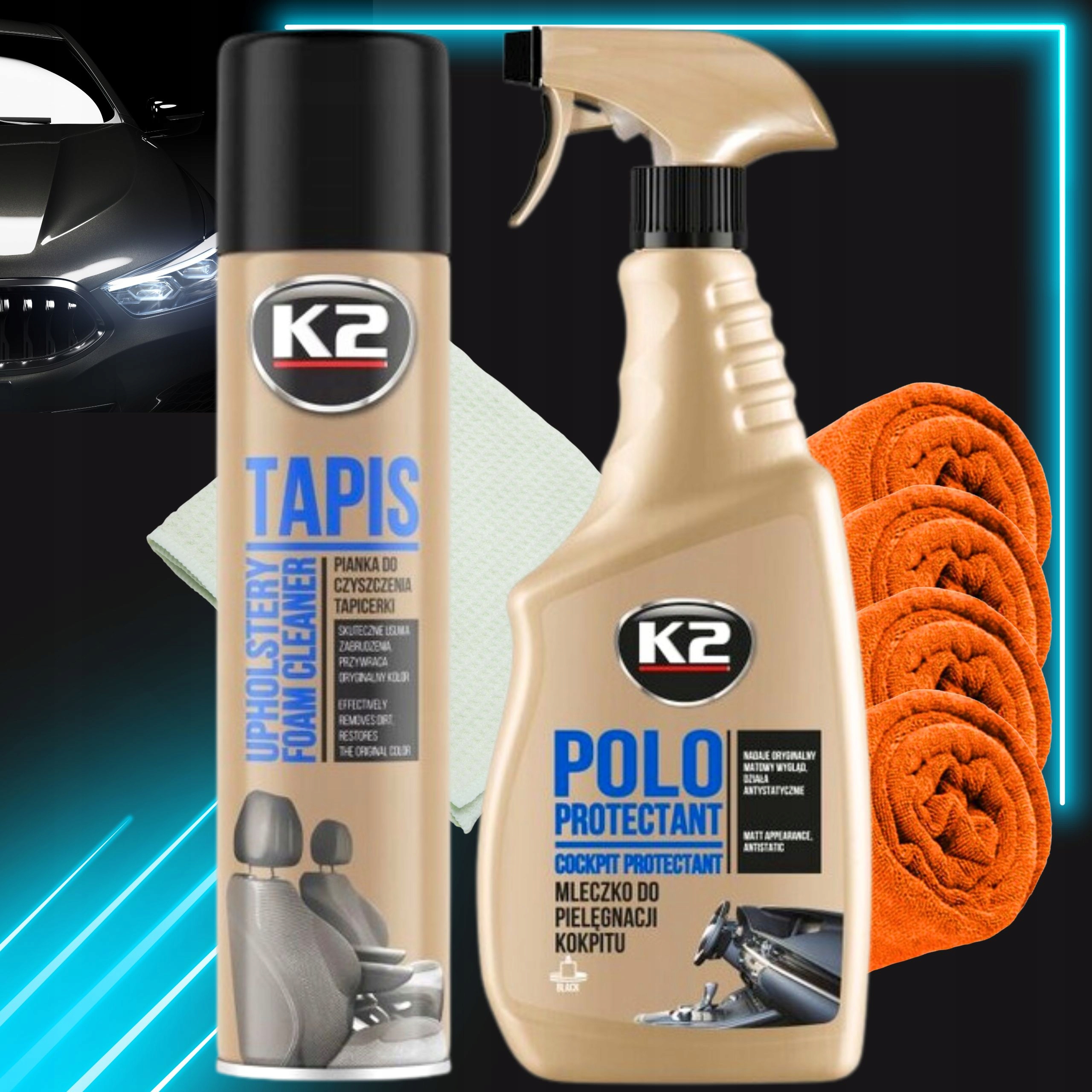 K2 DUŻY ZESTAW KOSMETYKÓW DO PIELĘGNACJI AUTA MYCIA SAMOCHODU XXL Producent K2