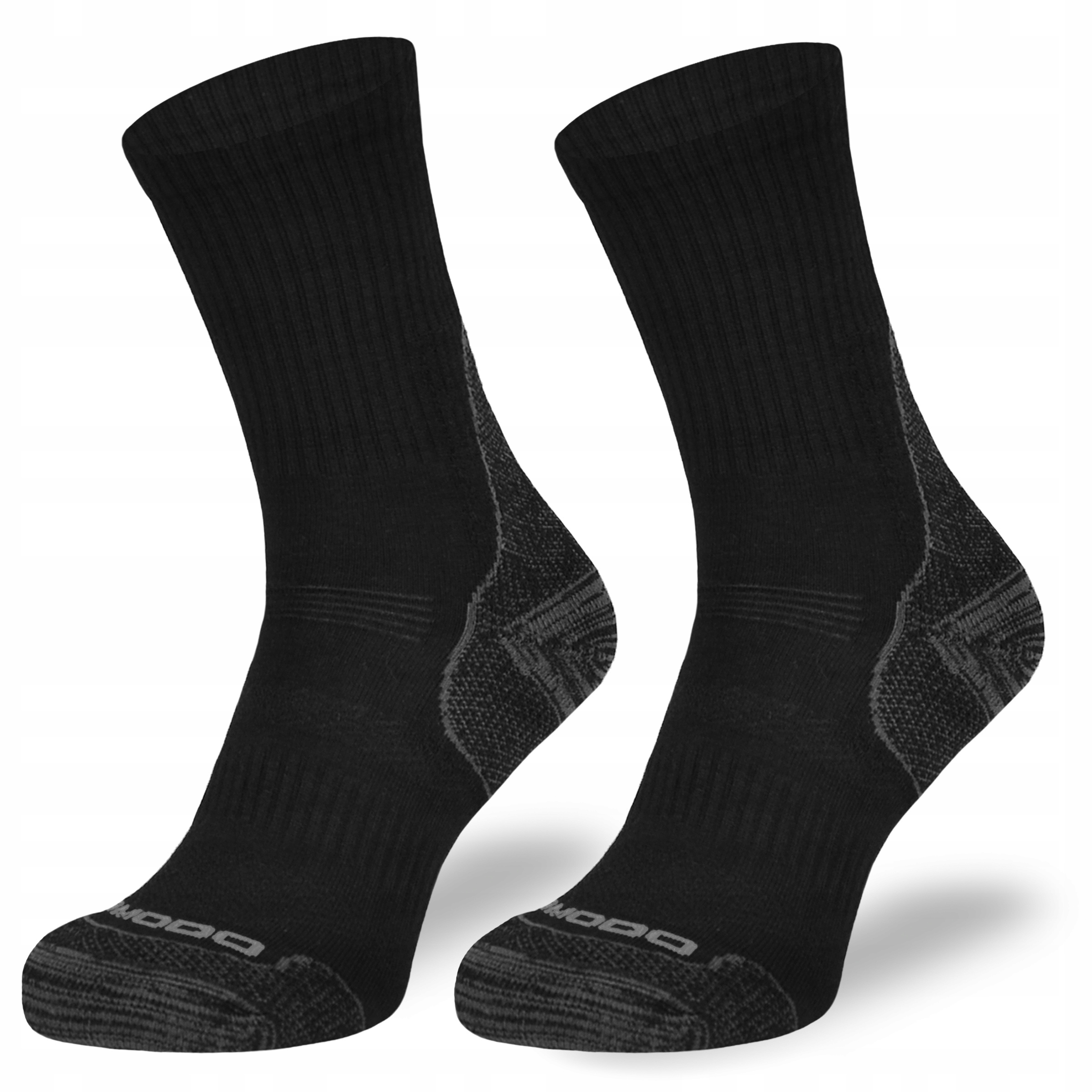

Techniczne skarpety do turystyki 70% merino czarne