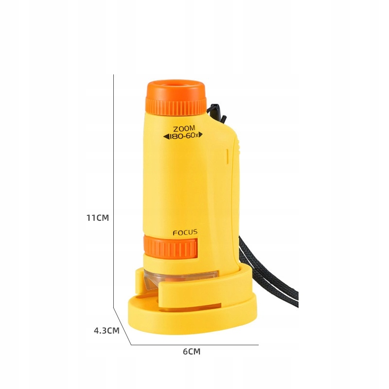 Mikroskop Przenośny Kieszonkowy Dla Dzieci Edukacyjny Prezent Płeć chłopcy dziewczynki unisex