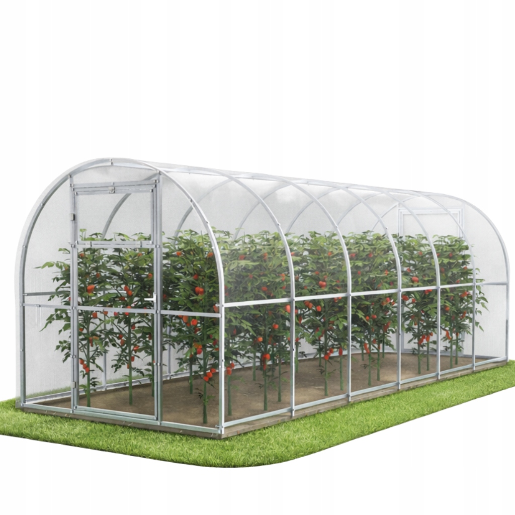 Skleník z polykarbonátu zahradní tunel 2,4x6 m 6 mm, profily 20x20