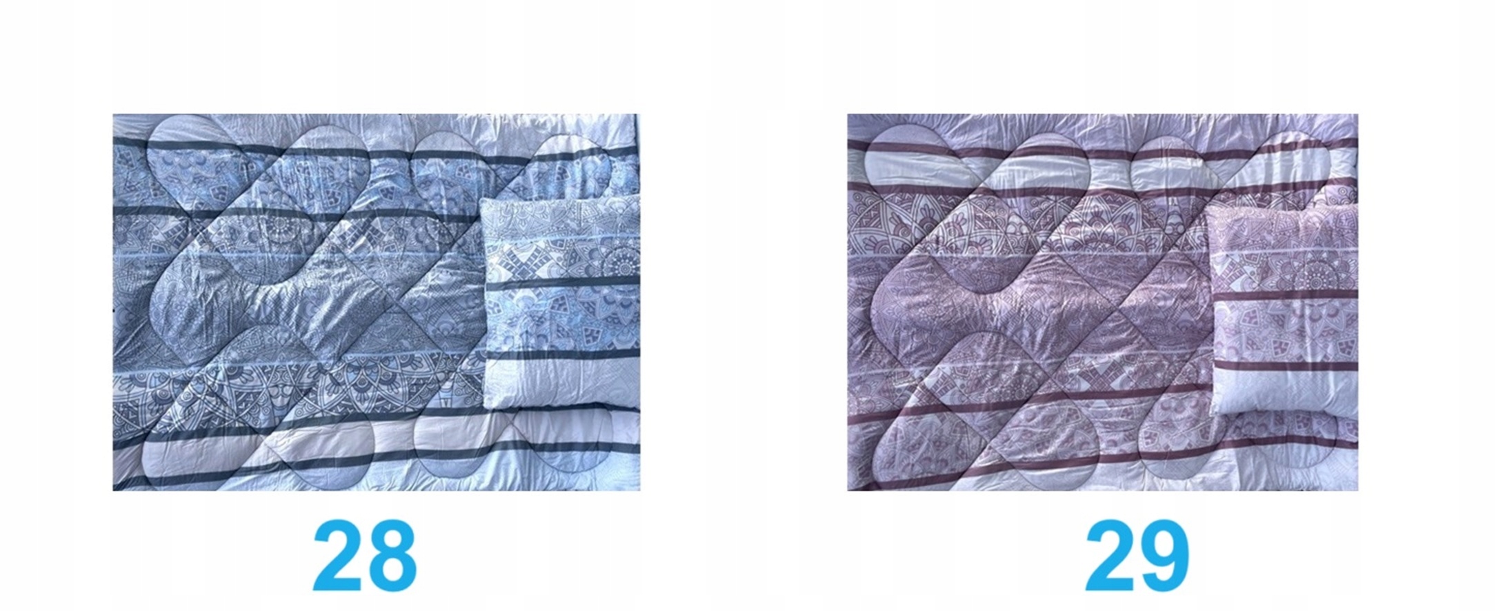 Komplet kołdra 160x200 i poduszka 70x80 Szerokość poduszki 80 cm