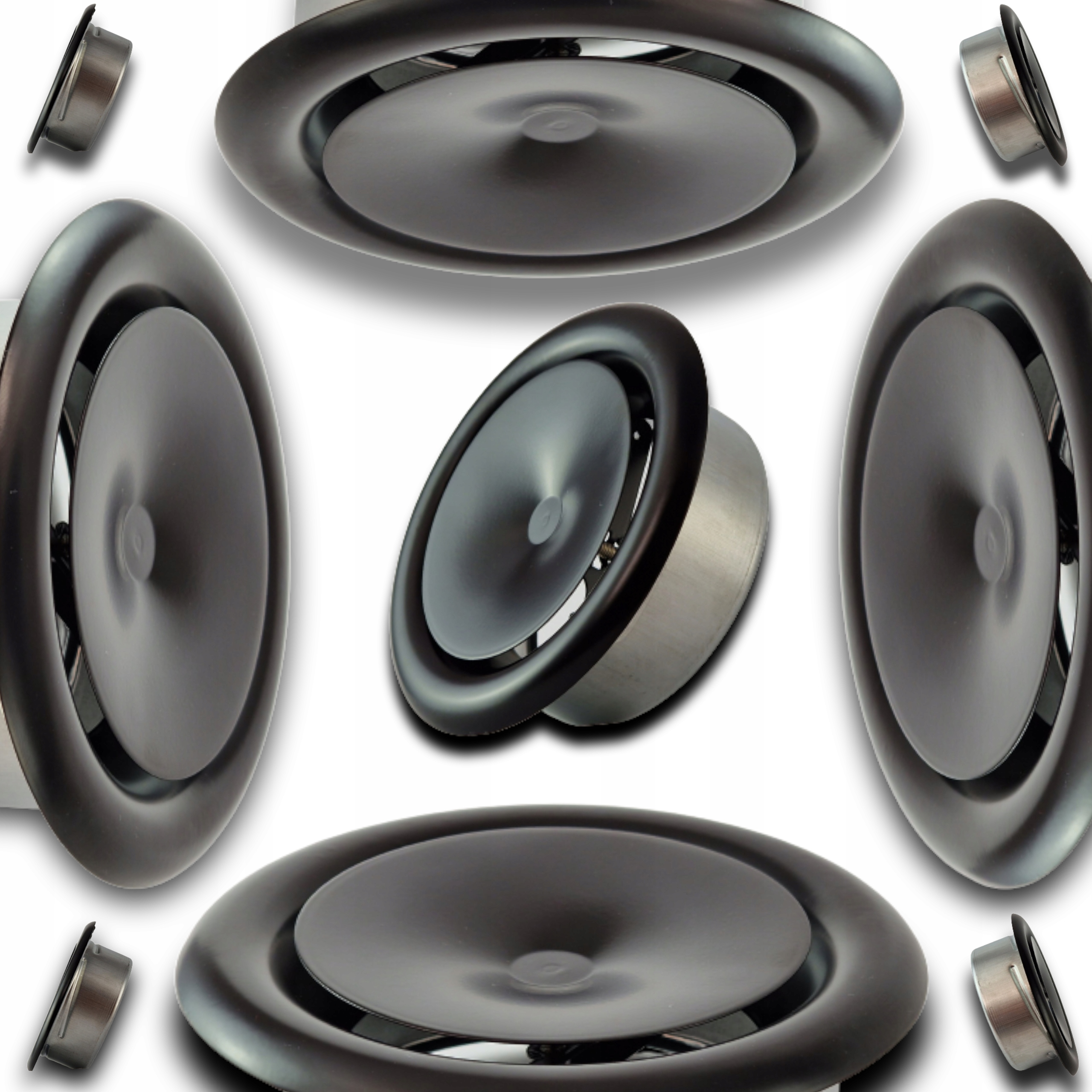 Vzdušný lisovací anemostat 250 mm Černý Kov