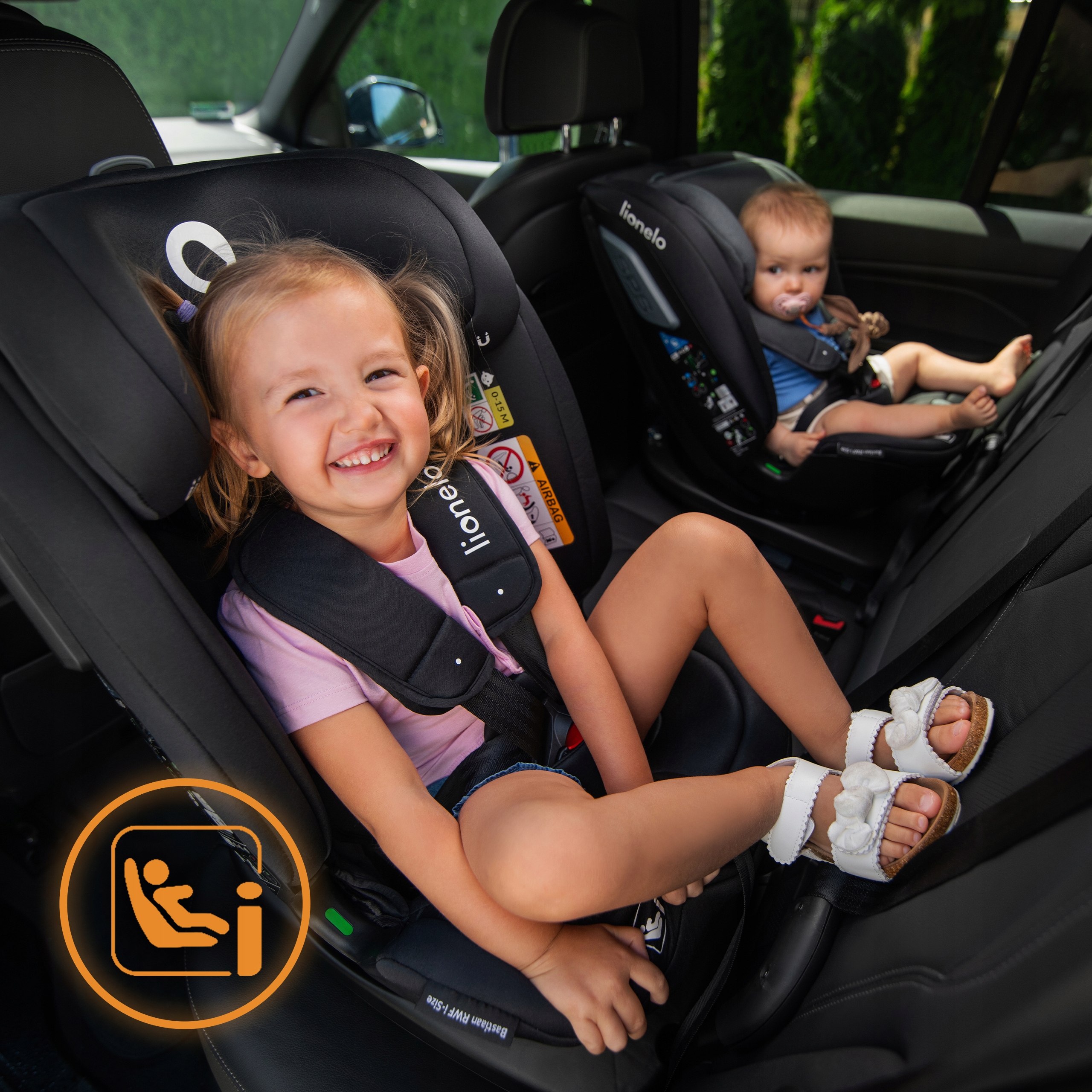 Fotelik samochodowy OBROTOWY 360 40-150cm Lionelo Bastiaan RWF i-size Marka Lionelo